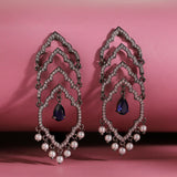 Shahi Dwar Leher Black Dangler Earrings