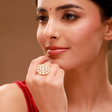 Queens of Rajasthan Kundanika Statement Ring
