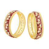 Queens of Rajasthan Zariya Red Openable Bangles