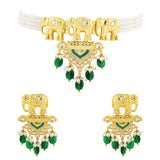 Queens of Rajasthan Gajvira Choker Necklace Set