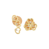Valentines Day Hearts Trio & Clover Stud Earrings Combo