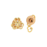 Valentines Day Hearts Trio & Clover Stud Earrings Combo