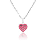 Valentine’s Day Pink Doodle Heart Pendant