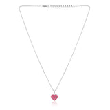 Valentine’s Day Pink Doodle Heart Pendant