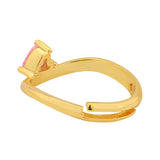 Valentine’s Day Pink Cupid Heart Solitaire Ring