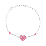 Valentine’s Day Pink Heart Trail Bracelet