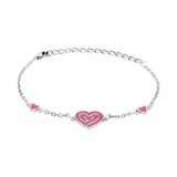 Valentine’s Day Pink Heart Trail Bracelet
