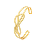 Valentine’s Day Golden Intertwined Infinity Cuff Bracelet