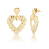 Valentine’s Day Golden Bloom Heart Earrings