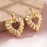 Valentine’s Day Golden Bloom Heart Earrings