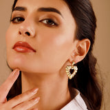 Valentine’s Day Golden Bloom Heart Earrings