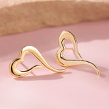 Valentine’s Day  Whispering Heart Curve Earrings