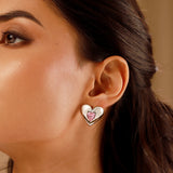 Valentine’s Day  Pink Heartstone Whisper Stud Earrings