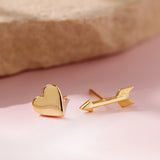 Valentine’s Day  Heart and Arrow Cupid Mismatched Earrings