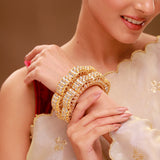 Queens of Rajasthan Gul Kundan Openable Bangles