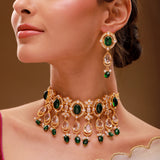 Queens of Rajasthan Mezari Choker Necklace Set