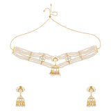 Shahi Dwar Royal Pearl Jhumka Necklace Set