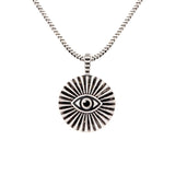 Evil Eye Capricorn Zodiac Black Oxidised Pendant