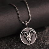 Evil Eye Capricorn Zodiac Black Oxidised Pendant