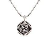 Evil Eye Aries Zodiac Black Oxidised Pendant