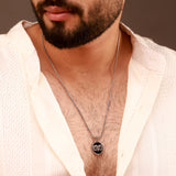 Evil Eye Aries Zodiac Black Oxidised Pendant