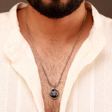 Evil Eye Aries Zodiac Black Oxidised Pendant