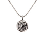 Evil Eye Leo Zodiac Black Oxidised Pendant