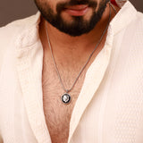 Evil Eye Leo Zodiac Black Oxidised Pendant