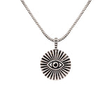 Evil Eye Taurus Zodiac Black Oxidised Pendant