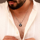 Evil Eye Taurus Zodiac Black Oxidised Pendant