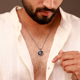 Evil Eye Scorpio Zodiac Black Oxidised Pendant