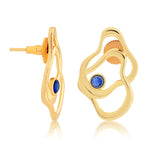 Flow Tide Ocean Blue Stud Earrings