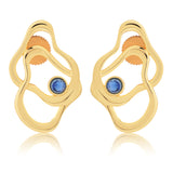 Flow Tide Ocean Blue Stud Earrings