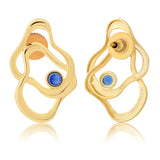 Flow Tide Ocean Blue Stud Earrings