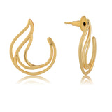 Flow Tide Sea Motion Front Back Hoop Earrings