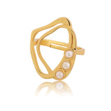 Flow Tide Coral Adjustable Ring