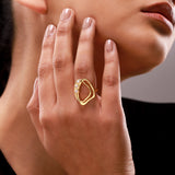 Flow Tide Coral Adjustable Ring