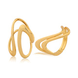 Flow Tide Brush Duo Statement Adjustable Ring Combo