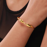 Flow Tide Dewdrop Cuff Adjustable Bracelet