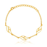 Flow Tide Shell Wave Link Adjustable Bracelet