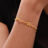 Flow Tide Shell Wave Link Adjustable Bracelet
