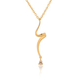 Flow Tide Stream Pendant Short Necklace