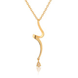 Flow Tide Stream Pendant Short Necklace