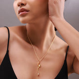 Flow Tide Stream Pendant Short Necklace