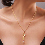 Flow Tide Stream Pendant Short Necklace