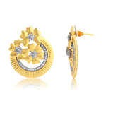 Threads of Royalty Rajvalli Floral CZ Stud Earrings