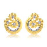 Threads of Royalty Rajvalli Floral CZ Stud Earrings