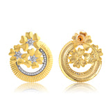 Threads of Royalty Rajvalli Floral CZ Stud Earrings