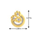 Threads of Royalty Rajvalli Floral CZ Stud Earrings