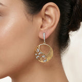 Threads of Royalty Rajvalli Cz Dangler Earrings